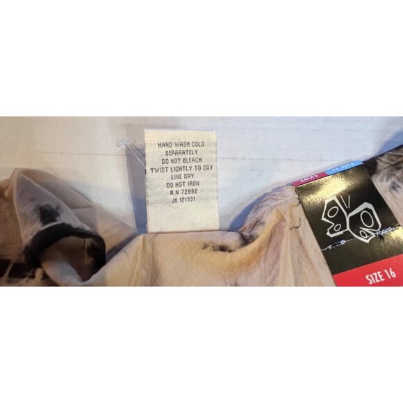 Vintage NWT dead stock Boho Cotton Tie-Dye Maxi Skirt Sz 16 crinkle cotton - Picture 5 of 11